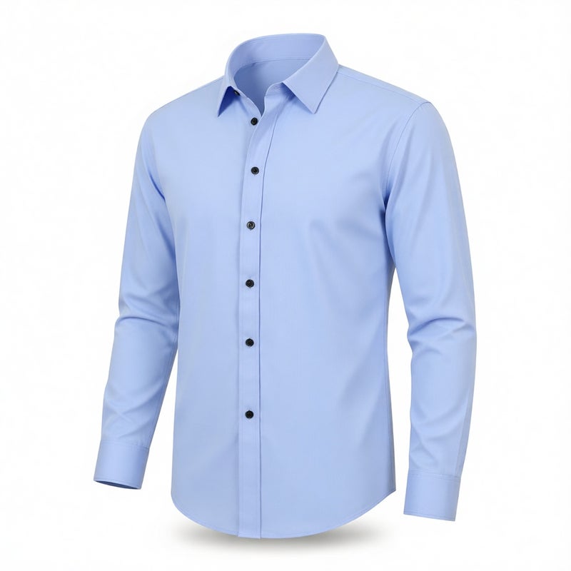 Business Formal Stretch Wrinkle-Resistant Long Sleeve Shirt - Image 1