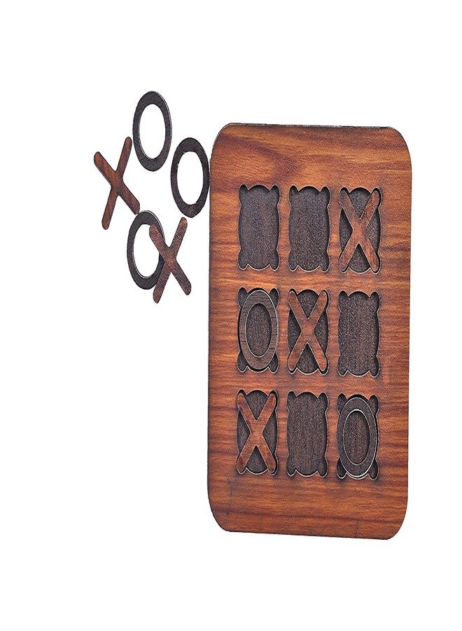 GLNRM Zero Cross Game Wooden Puzzles Toy for Kids - Brain Teaser IQ Board Game for Kids - Non Interlocked Pieces (3 * 3 Zero Cross) - Image 4