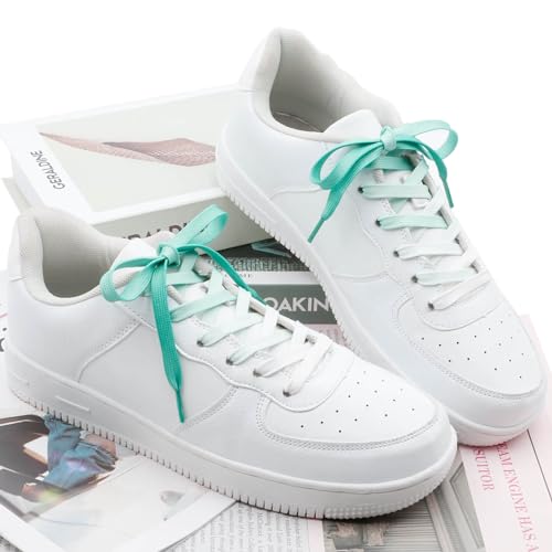 DANHUA Colorful Flat Shoe Laces: 2 Pair 55Inch Gradient Mint Green Printed Shoelaces for Sneakers - Image 4