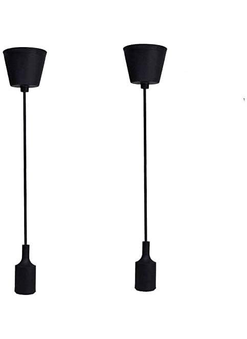 SAWSHIELD SAWSHIELD E27 Silicon Holder Ceiling Lamp for Filament Bulb PACK OF 1BLACK  - Image 2