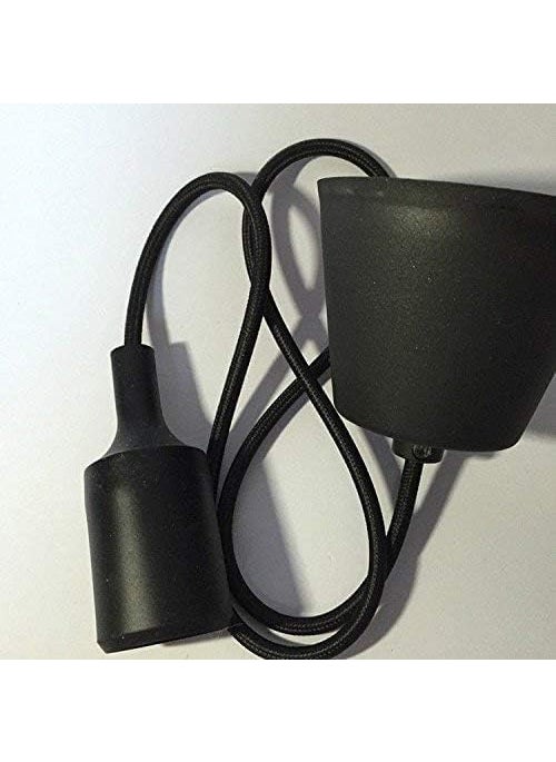 SAWSHIELD SAWSHIELD E27 Silicon Holder Ceiling Lamp for Filament Bulb PACK OF 1BLACK  - Image 3