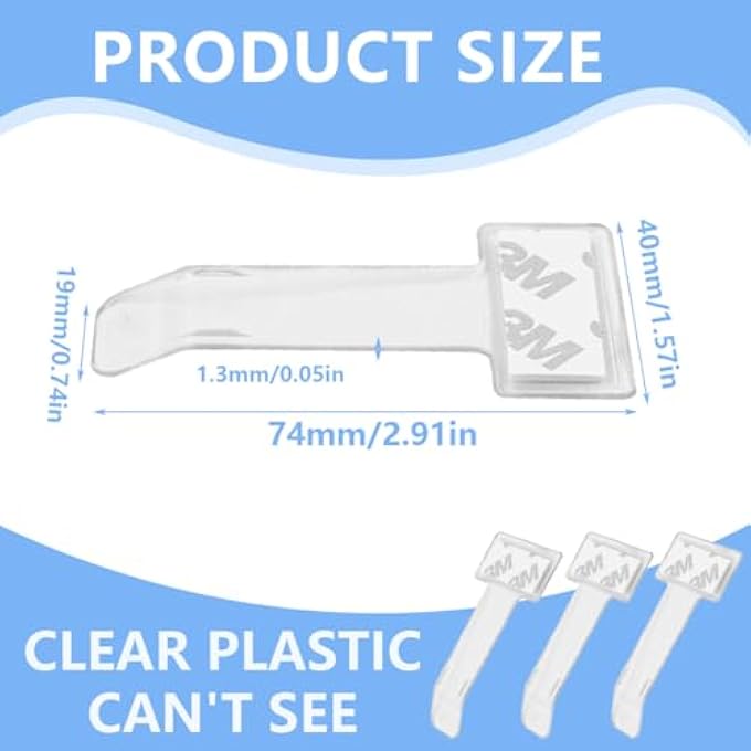 rayihni Parkscheinhalter Windschutzscheibe Kartenhalter Car Independent Auto Clip (Transparent) Pack of 3 - Image 3