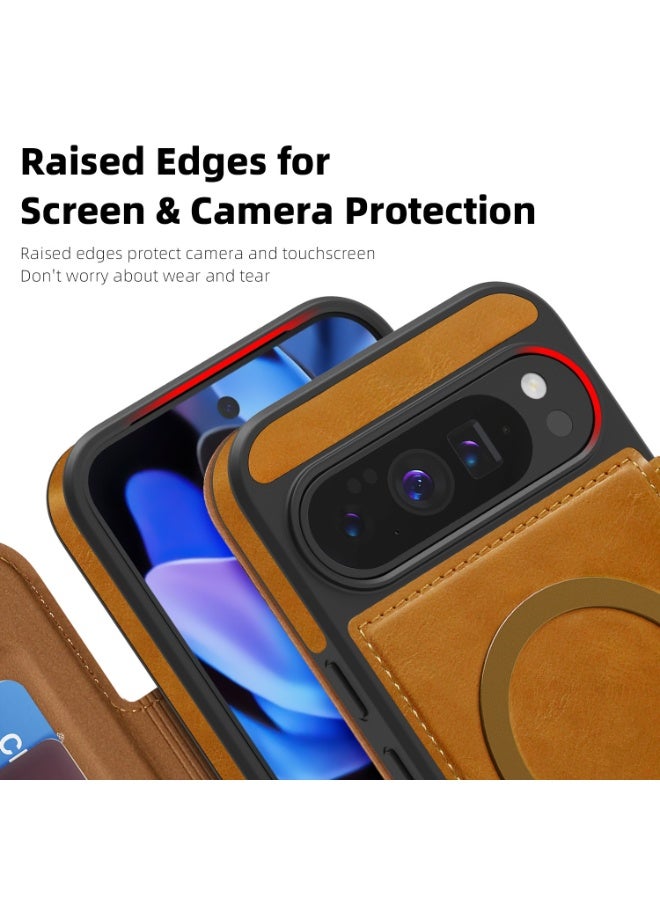 حافظة محفظة قلابة مغناطيسية لهاتف جوجل بيكسل 10/9 برو XL، غطاء مقاوم للصدمات مع حجب RFID - Image 5