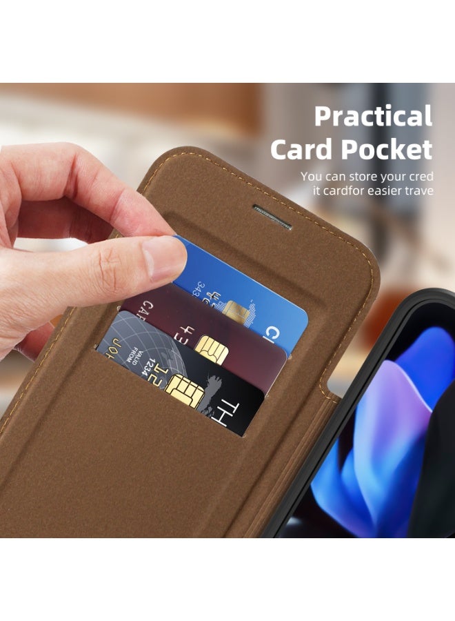 حافظة محفظة قلابة مغناطيسية لهاتف جوجل بيكسل 10/9 برو XL، غطاء مقاوم للصدمات مع حجب RFID - Image 2