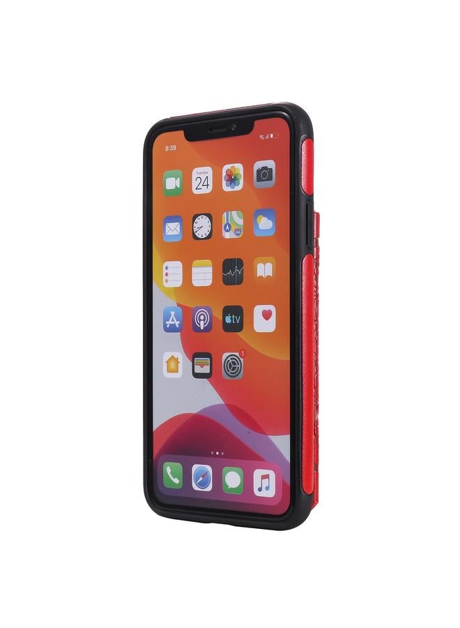 زبون جراب لهاتف iPhone 11 Pro Max بنقشة زهور، جراب واقٍ مقاوم للصدمات مع حامل وفتحات للبطاقات وإطار للصور - Image 3