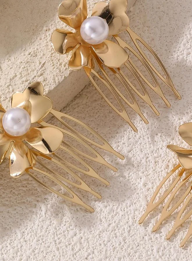Take Two  Set of 3 - Faux Pearl Hair Pin for Women | Best Price UAE