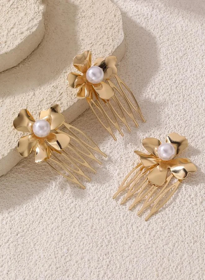 Take Two  Set of 3 - Faux Pearl Hair Pin for Women | Best Price UAE