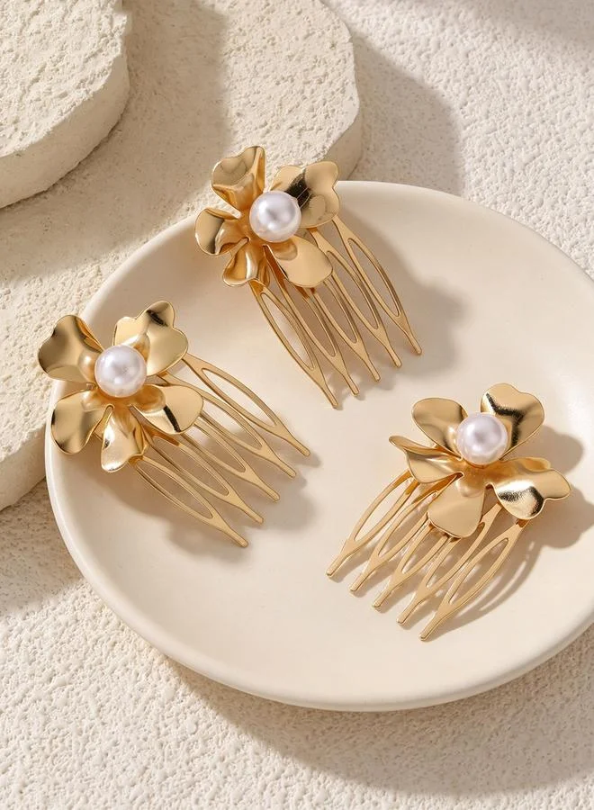 تايك تو Set of 3 - Faux Pearl Hair Pin