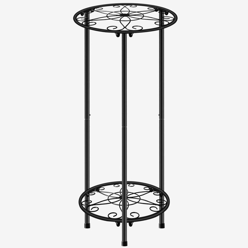 C CASIMR CASIMR Plant Stand Indoor Outdoor Metal Rustproof Flower Shelf 2 Tier 239 inch Tall Multiple Plant Pot Holder Rack for Garden Patio Living Room Corner Balcony Black - Image 2