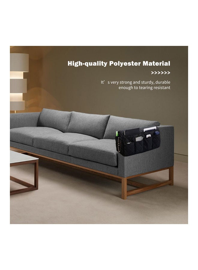 NIBEMINENT Sofa Armrest Storage Bag Grey 23.00 x 4.00 21.00cm - Image 2