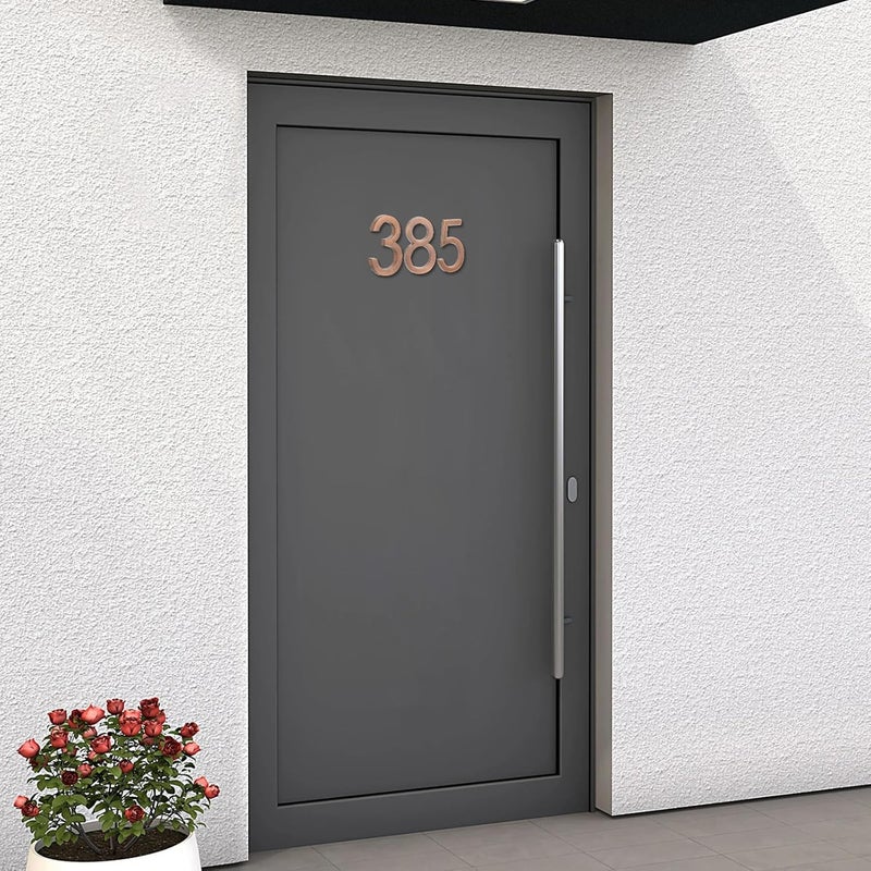 RQUNA Self Adhesive Mailbox Numbers,Door Address Number Stickers for Office Room,Raised 3D Effect,Chrome Plated (2.36" 20 Pack(0-9) Bronze Plating) - Image 5
