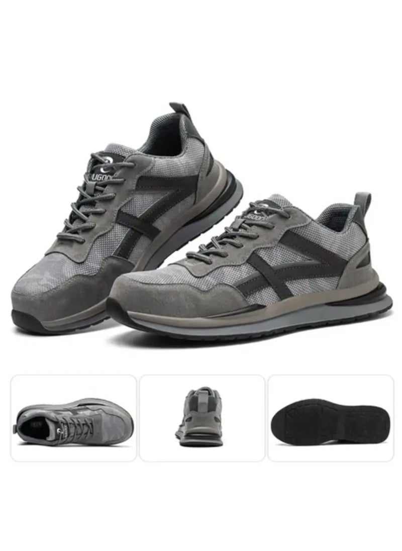 Verci Men Steel Toe Sneakers Safety Shoes Low top Work Shoe with Air Cushion Lightweight Breathable Puncture Proof (40 EUR)  - Image 1