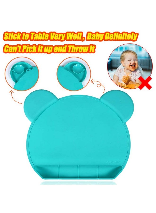 Andyken Silicone Baby Placemat Suction - Kids Placemats with Strong Suction Food Catching for Kids Babies Toddlers Tiny Diner Placemat Roll Up Non Slip Washable Baby Restaurant Mat - Image 2