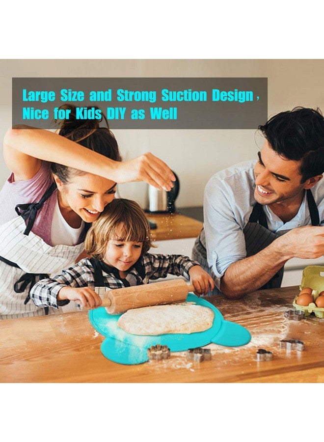 Andyken Silicone Baby Placemat Suction - Kids Placemats with Strong Suction Food Catching for Kids Babies Toddlers Tiny Diner Placemat Roll Up Non Slip Washable Baby Restaurant Mat - Image 5