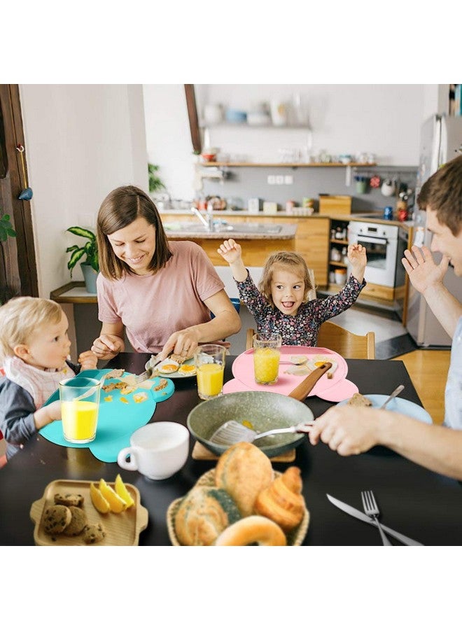 Andyken Silicone Baby Placemat Suction - Kids Placemats with Strong Suction Food Catching for Kids Babies Toddlers Tiny Diner Placemat Roll Up Non Slip Washable Baby Restaurant Mat - Image 3