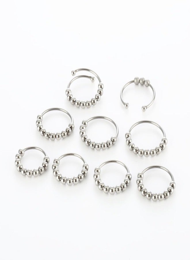 KACHEEG® Titanium Steel Rotating Ring | Adjustable Fidget Ring | Stylish Winding Design for Men & Women - Image 3