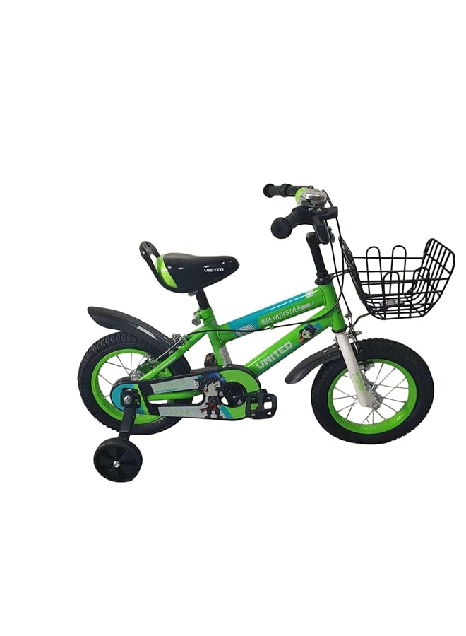 يونايتد دراجة مع سلة للأطفال مقاس 18 بوصة، لون أخضر - Image 2
