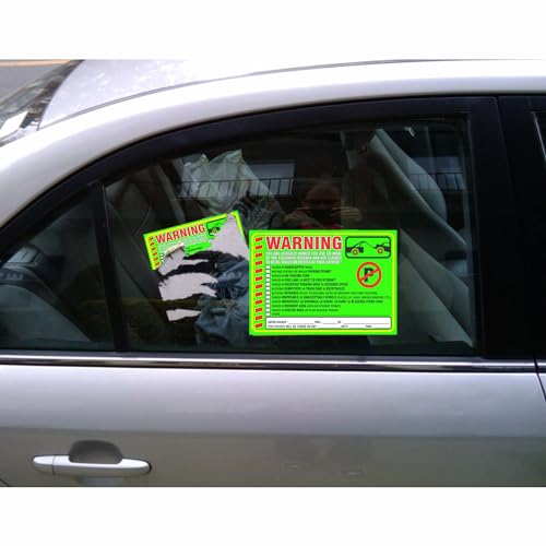 PARTH IMPEX Parking Violation Stickers Notice (Pack of 50) Tow Warning You are Illegally Parked Multi Reasons - Large Size 6" X 9" – Green - Image 4
