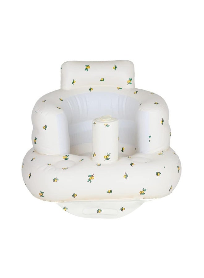 Generic Inflatable Baby Chair, Inflatable Seat for Babies 3 Months and Up, Summer Inflatable Seat for Sitting, Inflatable Baby Floor Seat with Built-in Air Pump  - Image 1