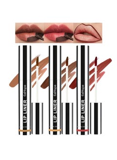3Pcs Removable Lip Liner SetPencilPeel Off Lip Liner TattooLong Lasting Peel Off Lip Stain Matte Waterproof Lip Liner Pencil for Womem