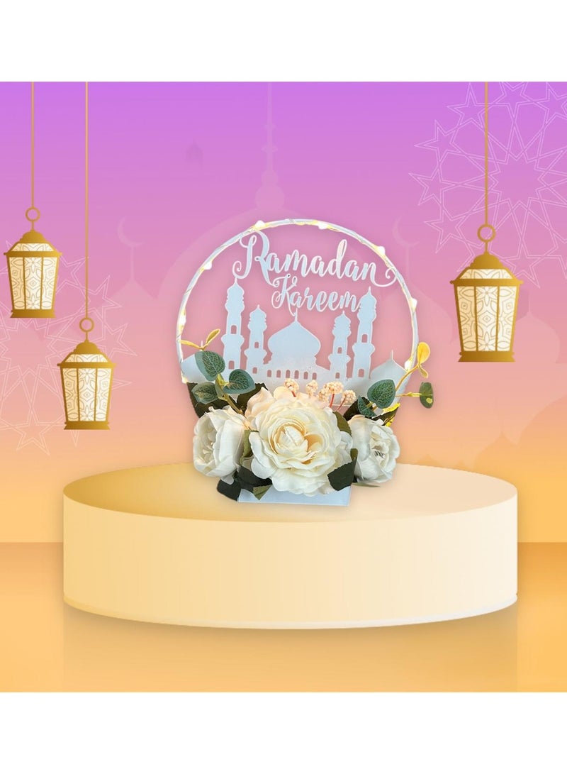 Sajadati Premium Ramadan Gift Set – Luxury Black Turkish Prayer Mat (120x60 cm) & Elegant Ramadan Rose Light Décor – Islamic Gift for Ramadan, Eid, Muslim Prayer Rug, Home & Spiritual Decorations - Image 3