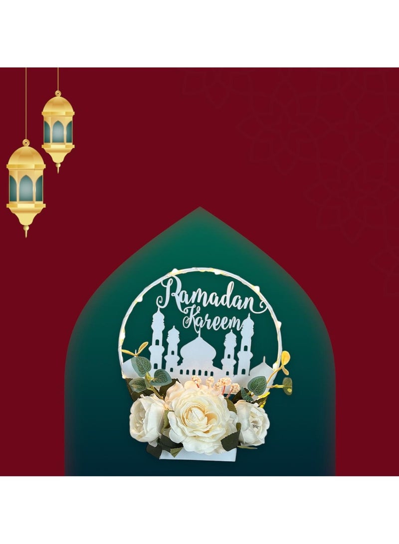 Sajadati Premium Ramadan Gift Set – Luxury Black Turkish Prayer Mat (120x60 cm) & Elegant Ramadan Rose Light Décor – Islamic Gift for Ramadan, Eid, Muslim Prayer Rug, Home & Spiritual Decorations - Image 4