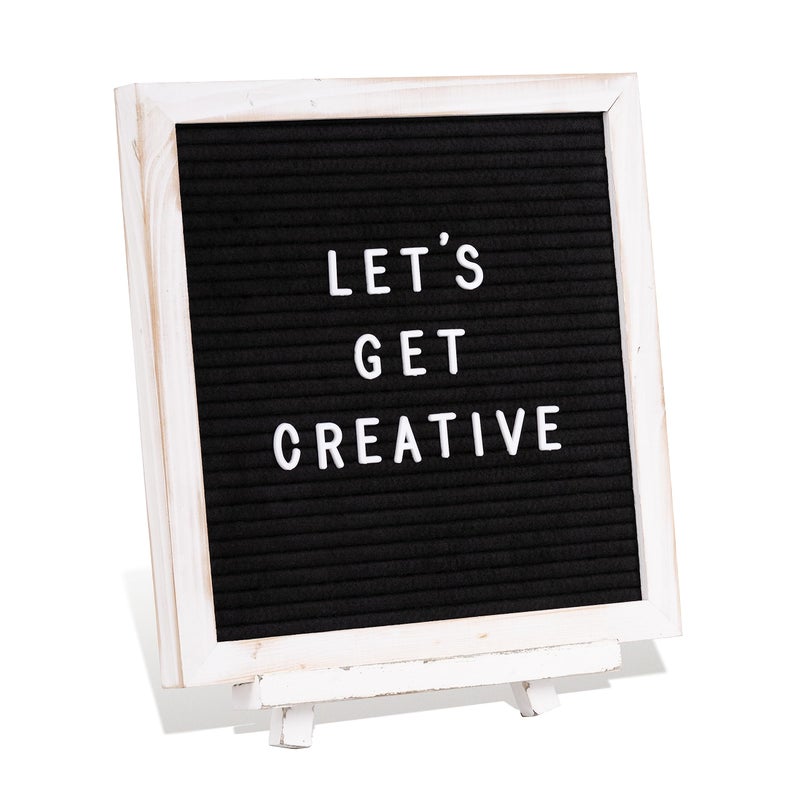 Destop Felt Letter Board with Stand,10x10 inch Changeable Letterboard and Message Board,Letter Board Sign Include 792PCS Precut Letters - Image 1
