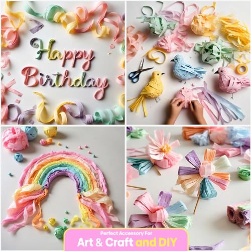 Captain Decor 6 Pastel Streamers, 492 ft Pack of Pastel Birthday Decorations, Rainbow Party Decorations, Backdrop Party Supplies for Wedding Decor (1.8 inch x 82 ft/Roll) - Image 5