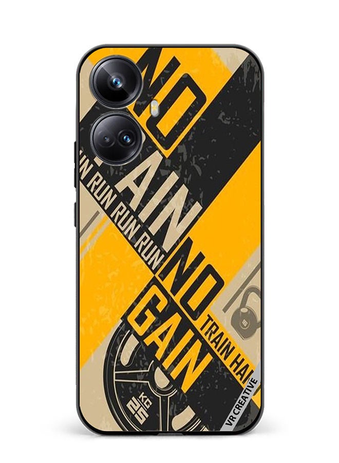 VR CREATIVE Protective Case Cover For Realme 10 Pro Plus No Pain No Gain Design Multicolour - Image 1