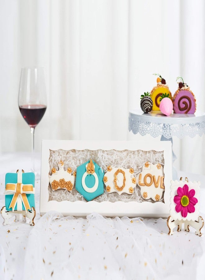 JCXPACK 24PCS 12 x 5 x 1.5 inches Auto-Popup One Piece Premium Macaron Boxes for 12, Cookie Boxes for Gift Giving, Bakery Box for Holiday Cookie Gift Sets - Image 3