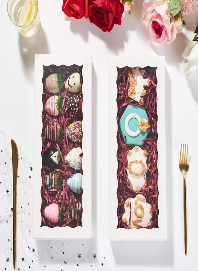 JCXPACK 24PCS 12 x 5 x 1.5 inches Auto-Popup One Piece Premium Macaron Boxes for 12, Cookie Boxes for Gift Giving, Bakery Box for Holiday Cookie Gift Sets - Image 5