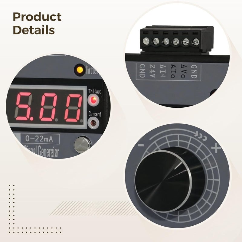 Advanced Handheld Voltage/Current Generator, Lithium-Powered, 0-10V/5V ±10V/5V, 0-20Ma/4-20Ma, Ideal for PLC, Testing, and Motor Control - Image 2