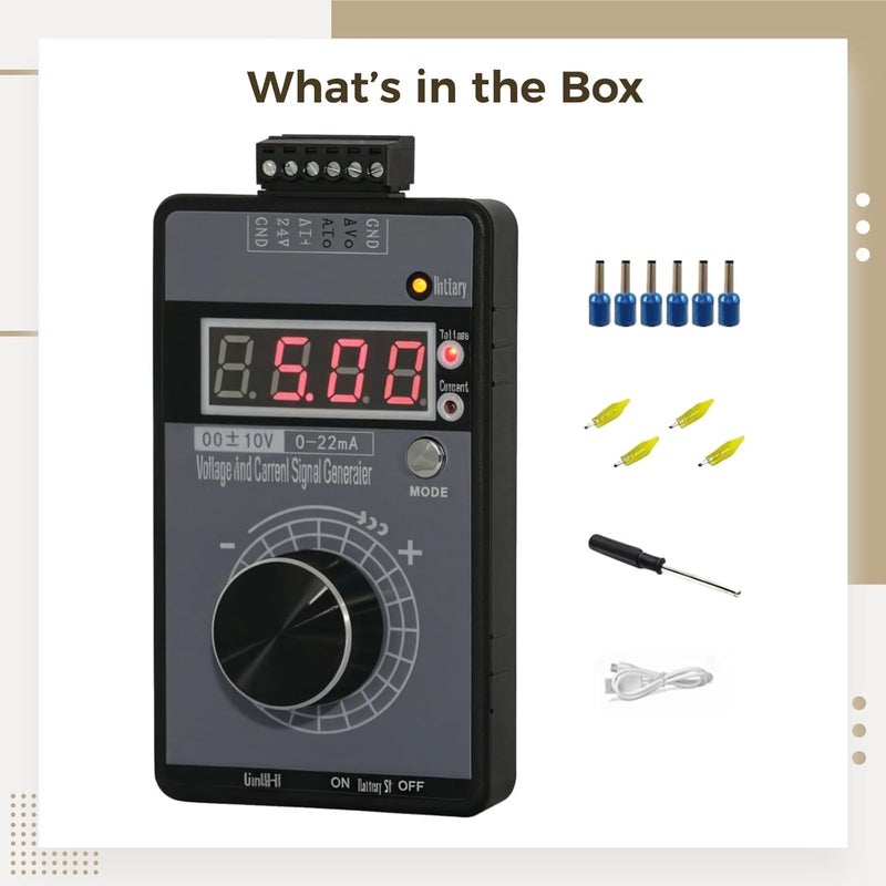 Advanced Handheld Voltage/Current Generator, Lithium-Powered, 0-10V/5V ±10V/5V, 0-20Ma/4-20Ma, Ideal for PLC, Testing, and Motor Control - Image 4
