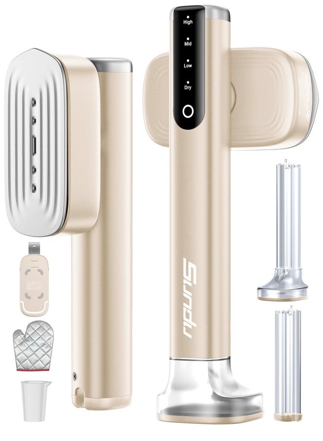 Sundu Travel Steamer for Clothes, Portable Handheld Garment Steamer, 15s Fast Heat-up, 2 Water Tanks (180 ml +100 ml), 25 Minutes of Continuous Ironing for Travel,Home Pale Gold - Image 1