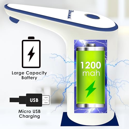 RAMA Handy Pump Automatic Wireless Water Dispenser for 20 Litre Water Can Bottle | Food Grade Faster Pumping Water Pump with USB Rechargeable Battery | 1200mAh Battery Lasts 3 Days on Single Charge - Image 2