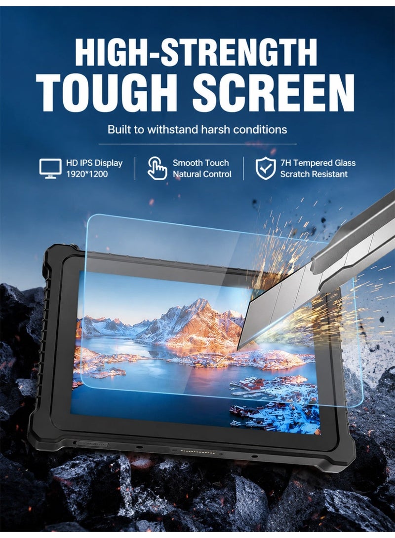 MOLEWHALE Rugged Tablet 10.1 Inch, Intel Celeron N5100, 8GB RAM, 128GB SSD, IP67 Waterproof - Image 4