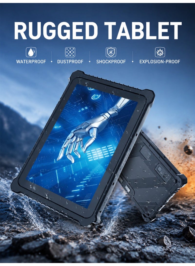 MOLEWHALE Rugged Tablet 10.1 Inch, Intel Celeron N5100, 8GB RAM, 128GB SSD, IP67 Waterproof - Image 2