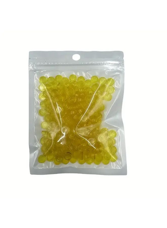 كتلة البناء الصفراء DIY 200 قطعة فسيفساء فنية من نقاط البلاط الملون الشفاف - Image 1