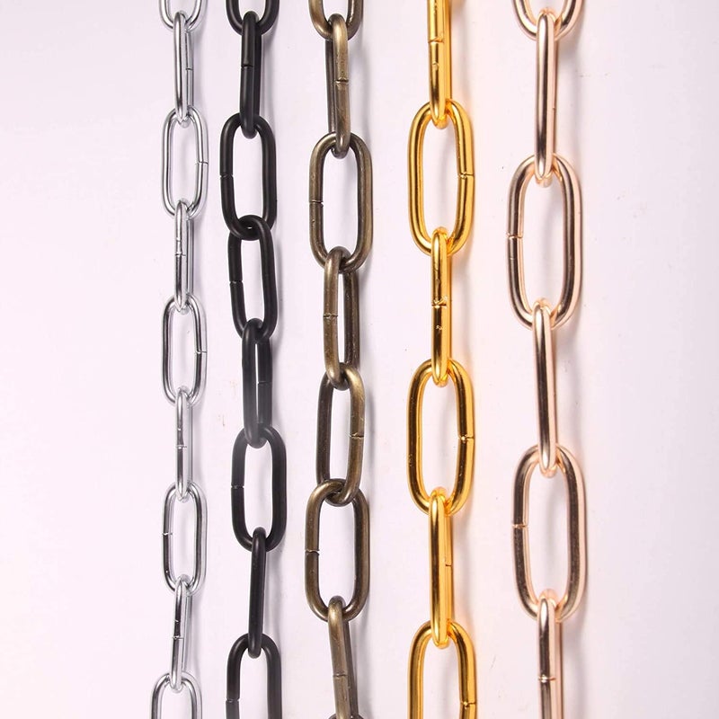 TLLAMP Lighting Pendant Chain, Heavy Duty Chain for Light Fixture, Mirror or Picture Suspension Chain in Antique Brass Finish, Multiple Specifications (Light Gold,80) - Image 2
