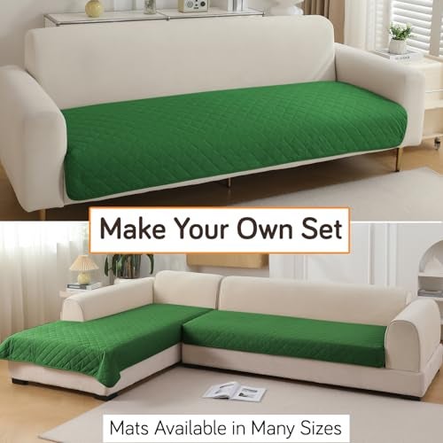 HOKIPO Waterproof + Anti-Slip + Quick Dry Sofa Seat Mats, Green - Length 160cm (AR-5276-GRN) - Image 2