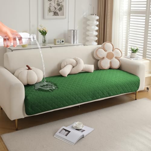HOKIPO Waterproof + Anti-Slip + Quick Dry Sofa Seat Mats, Green - Length 160cm (AR-5276-GRN) - Image 1