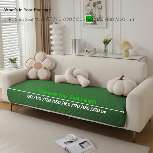 HOKIPO Waterproof + Anti-Slip + Quick Dry Sofa Seat Mats, Green - Length 160cm (AR-5276-GRN) - Image 4