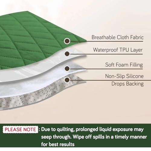HOKIPO Waterproof + Anti-Slip + Quick Dry Sofa Seat Mats, Green - Length 160cm (AR-5276-GRN) - Image 5