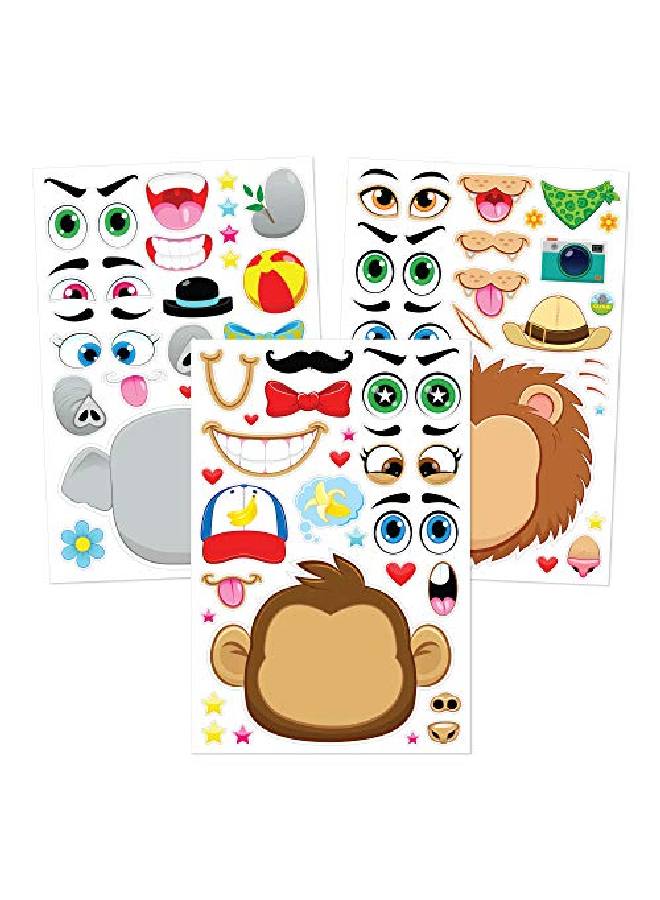 JOYIN 36 Pcs Makeaface Sticker Sheets Make Your Own Animal Mix And Match Sticker Sheets With Safaris Sea And Fantasy Animals Kids Party Favor Supplies Craft - Image 3