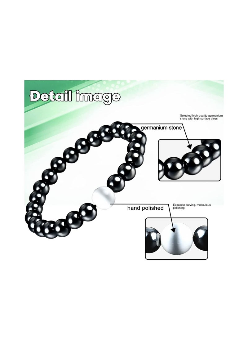 KASTWAVE Magnetic Hematite Bracelet, Lymph Drainage Carnelian Magnetic Bracelet, Detox Anti Swelling Bracelet, Adjustable Magnetic Therapy Bracelet Anklet for Women Men, 3Pcs  - Image 3