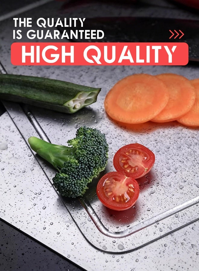 Furlale 304 Stainless Steel Cutting Board Double-Sided – Food-Grade Kitchen Chopping Board for Meat, Vegetables & Fruit, Hygienic Non-Porous Easy Clean Durable Cutting Board - Image 5