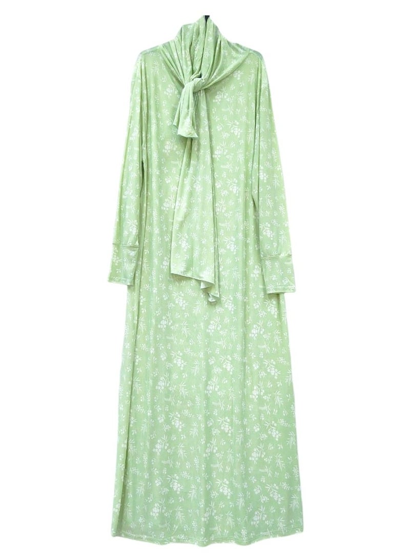 Dee's Fashion Women's printed Prayer Gown, Full Length Modest Islamic Robe, Long Sleeves, Comfortable and Elegant  - Image 1