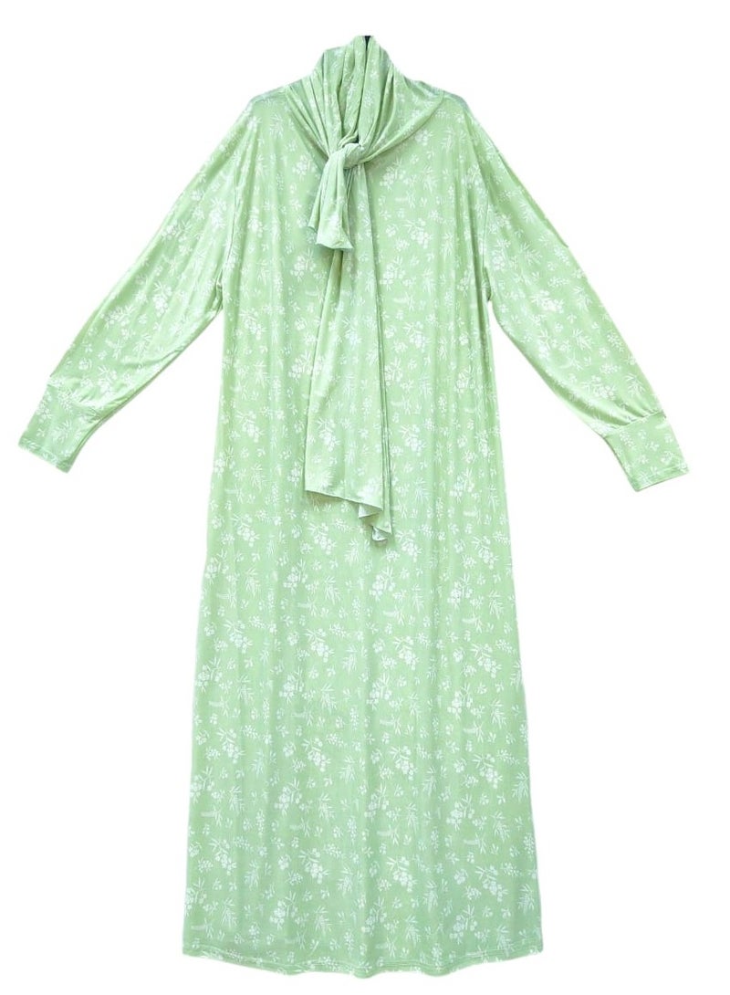 Dee's Fashion Women's printed Prayer Gown, Full Length Modest Islamic Robe, Long Sleeves, Comfortable and Elegant  - Image 2
