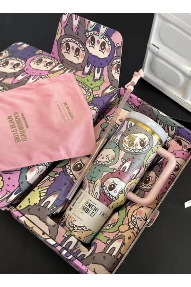 Stanley xLabubu Limited Edition Collab Tumbler-40oz Insulated Travel Cup, Cute Collectible Design - Image 1