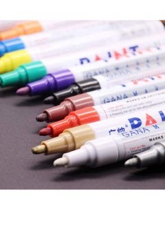 Y&D Acrylic Paint Mark Art Markers Pens Watercolor Brush with Fibre Tips for Painting Washable Makers DIY Card Making Photo Album Coloring Books Craft Doodling 12 Colors  - Image 2